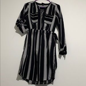 Black and white striped dress size XS